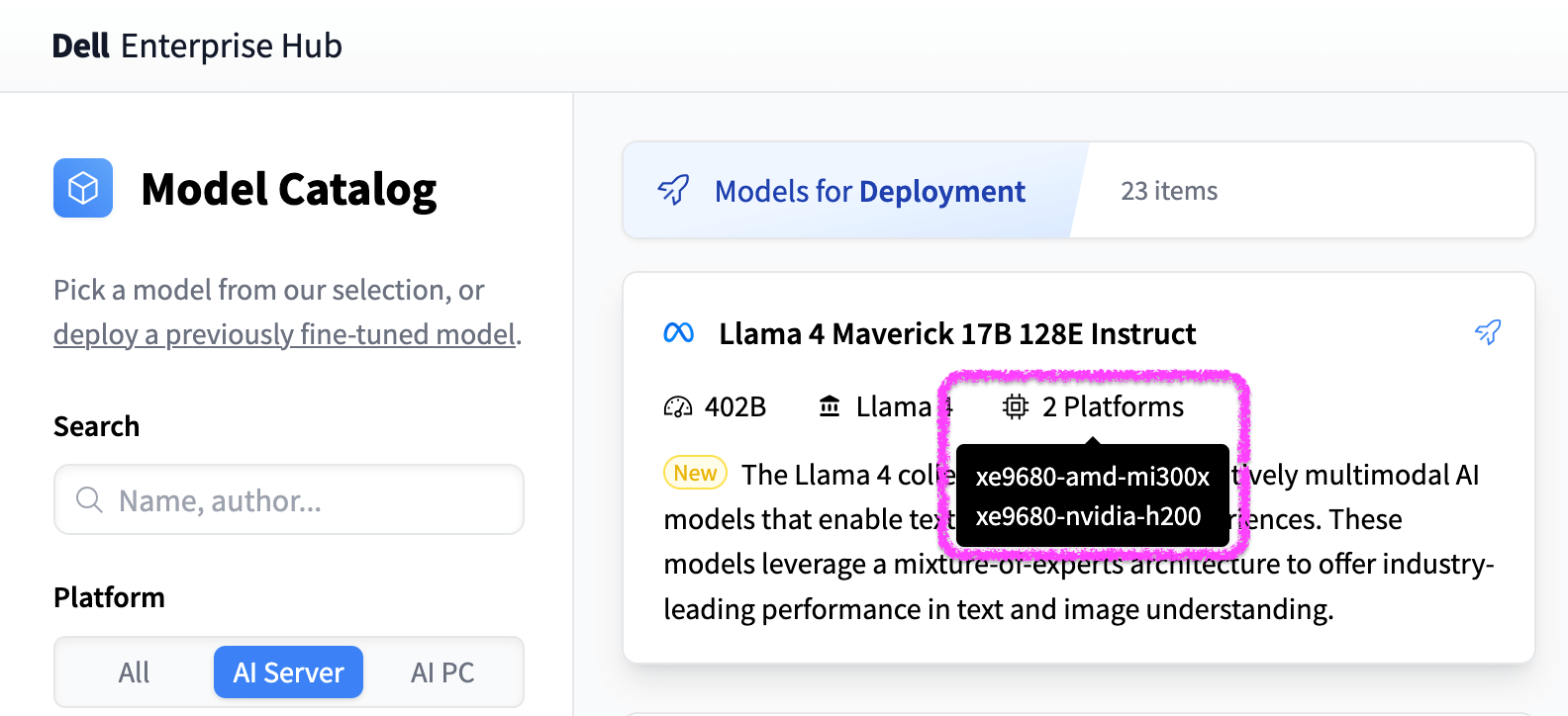 Meta Llama 4 Maverick available for Dell AI Server platforms